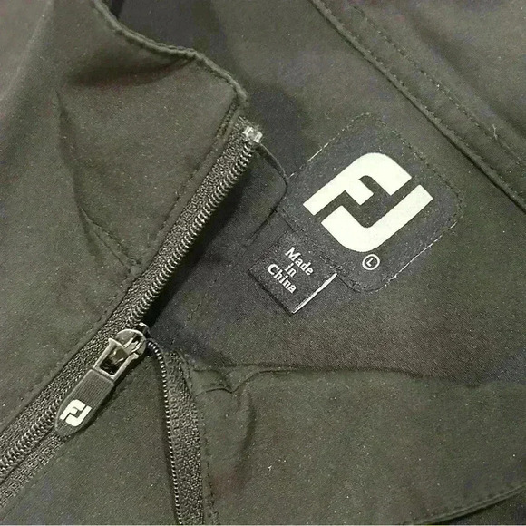 FootJoy Black Quarter Zip Jacket Saginaw SVSU Cardinals Embroidered Logo Size L - Picture 3 of 8